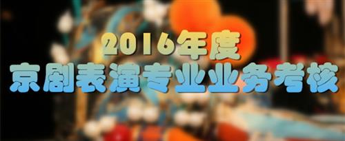 扣逼日逼扣出水一级黄色视频国家京剧院2016年度京剧表演专业业务考...